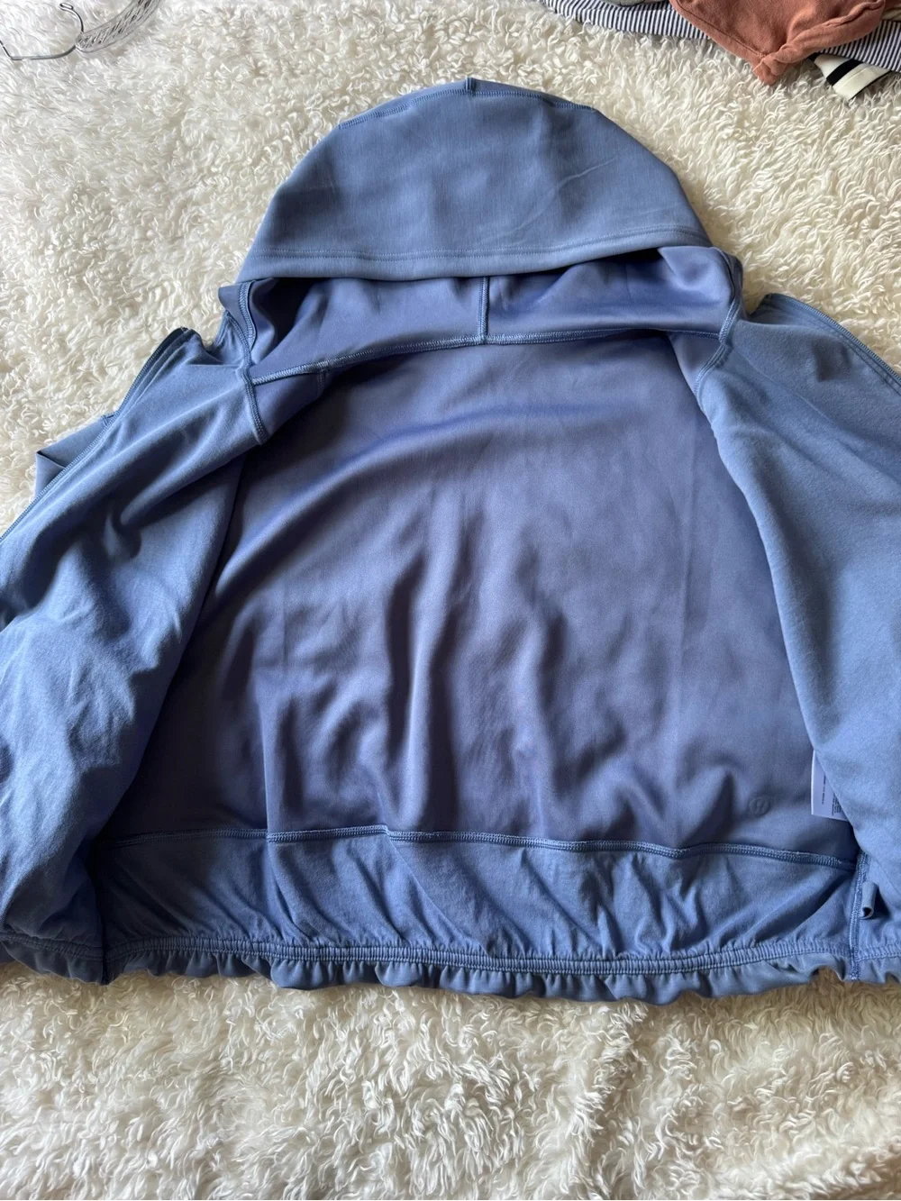 Lululemon Softstreme Full Zip Hoodie Jacket Oasis Blue - Size 10
